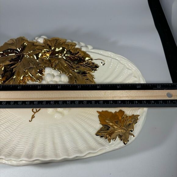 Vintage Arnels Gold Leaf Gilded Grape‎ Leaf Dish - Picture 4 of 5
